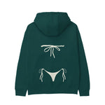 White Bikini Hoodie - Koyu Yeşil - arka görünüm