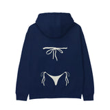 White Bikini Hoodie - Lacivert - arka görünüm