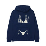 White Bikini Hoodie - Lacivert - ön görünüm