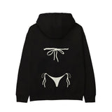 White Bikini Hoodie - Siyah - arka görünüm
