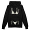 White Bikini Oversize Hoodie - Siyah - ön görünüm