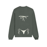 White Bikini Oversize Sweatshirt - Antrasit - arka görünüm
