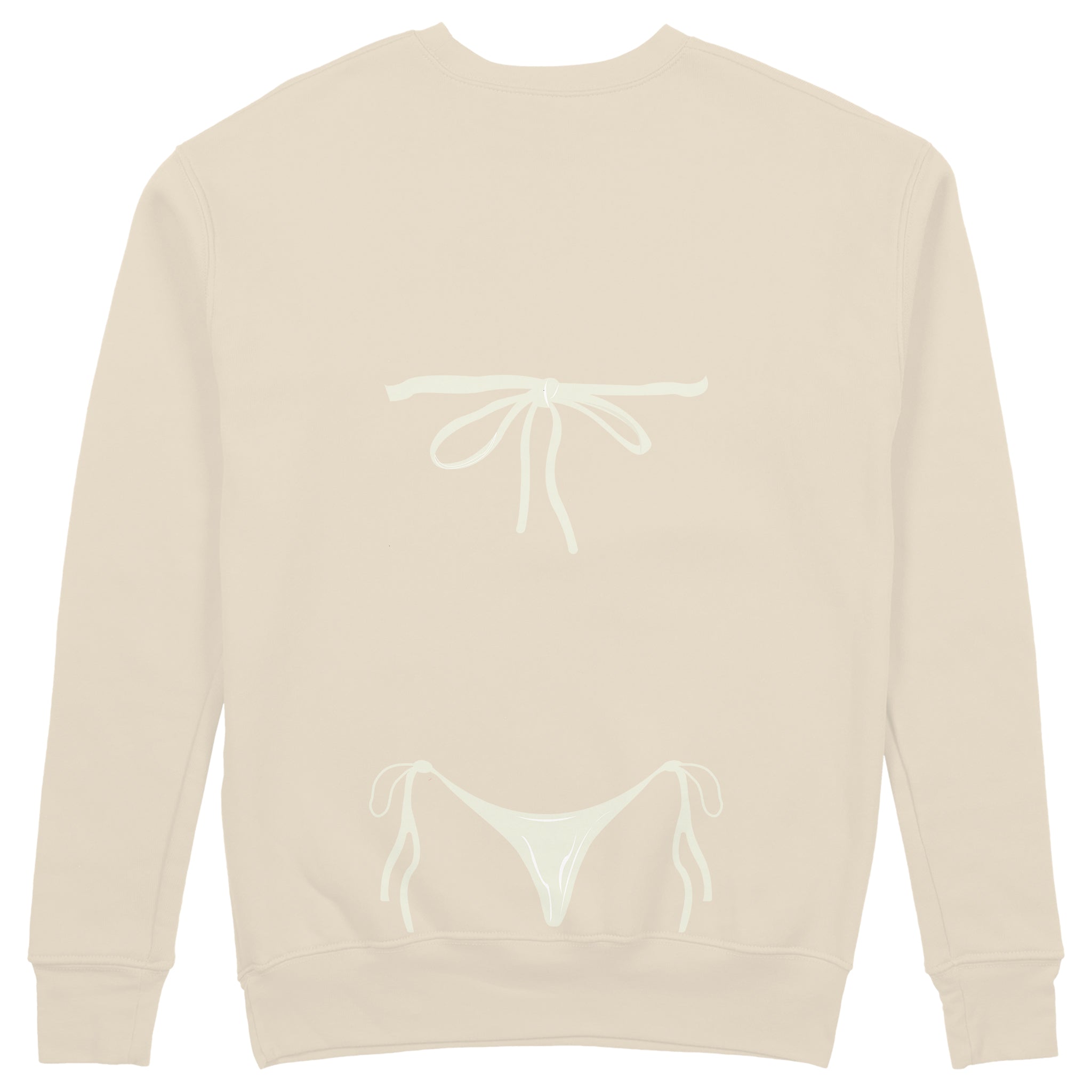 White Bikini Sweatshirt - Bej - arka görünüm