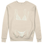 White Bikini Sweatshirt - Bej - ön görünüm