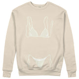 White Bikini Sweatshirt - Bej - ön görünüm