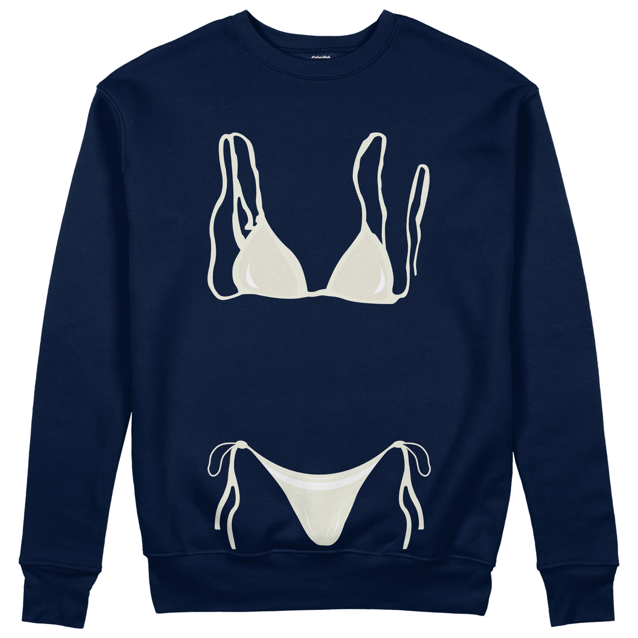 White Bikini Sweatshirt - Lacivert - ön görünüm