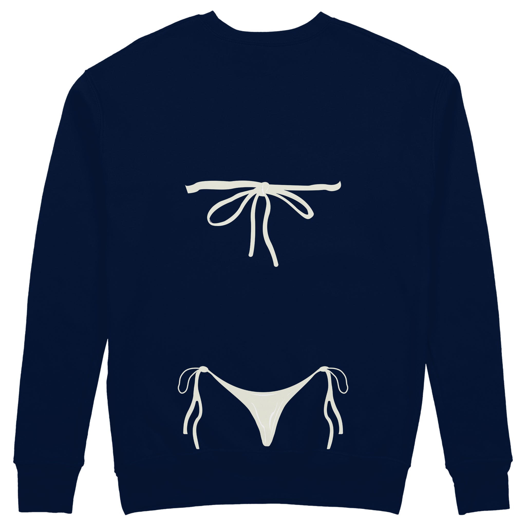 White Bikini Sweatshirt - Lacivert - arka görünüm