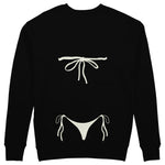 White Bikini Sweatshirt - Siyah - arka görünüm