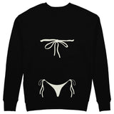 White Bikini Sweatshirt - Siyah - arka görünüm