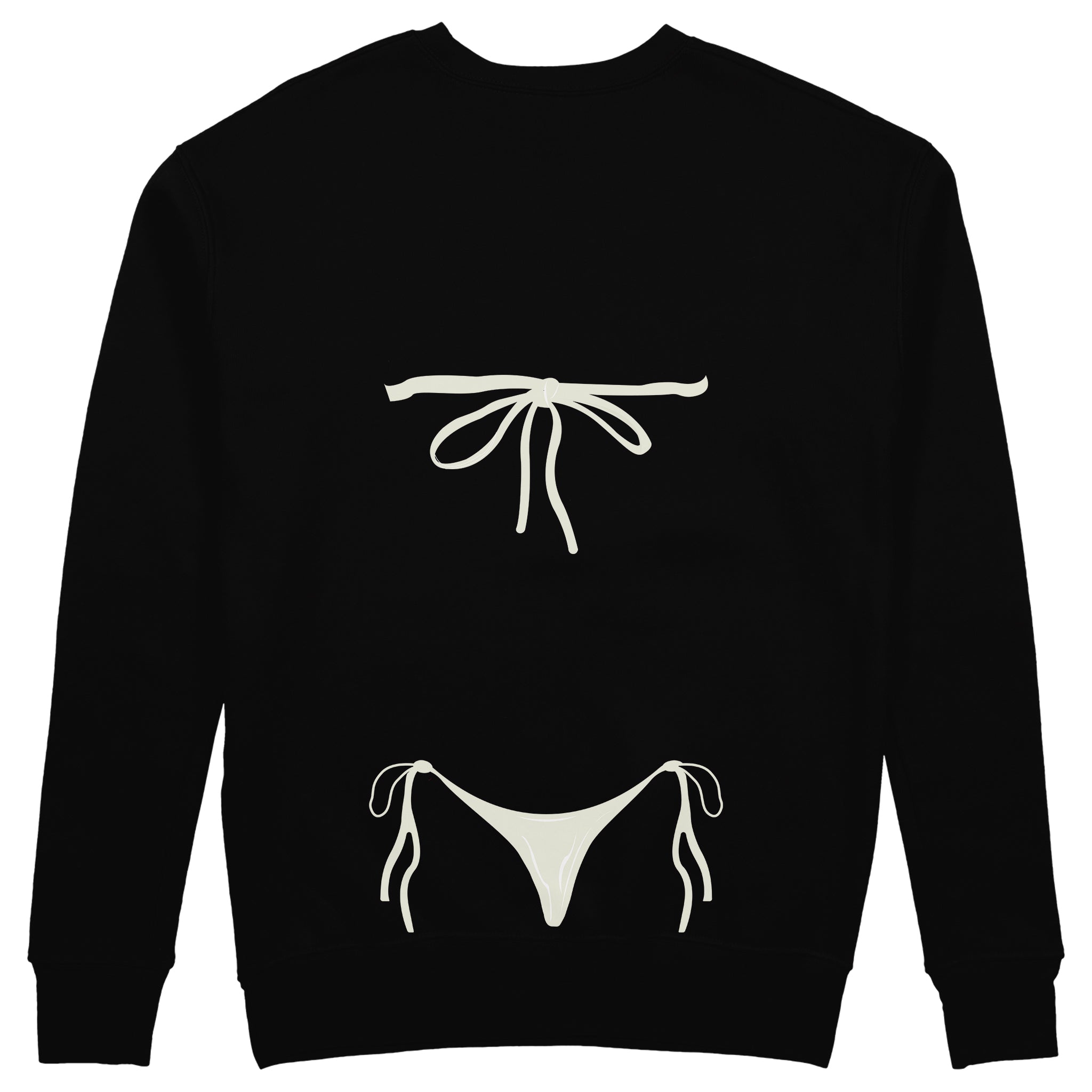 White Bikini Sweatshirt - Siyah - arka görünüm