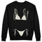 White Bikini Sweatshirt - Siyah - ön görünüm