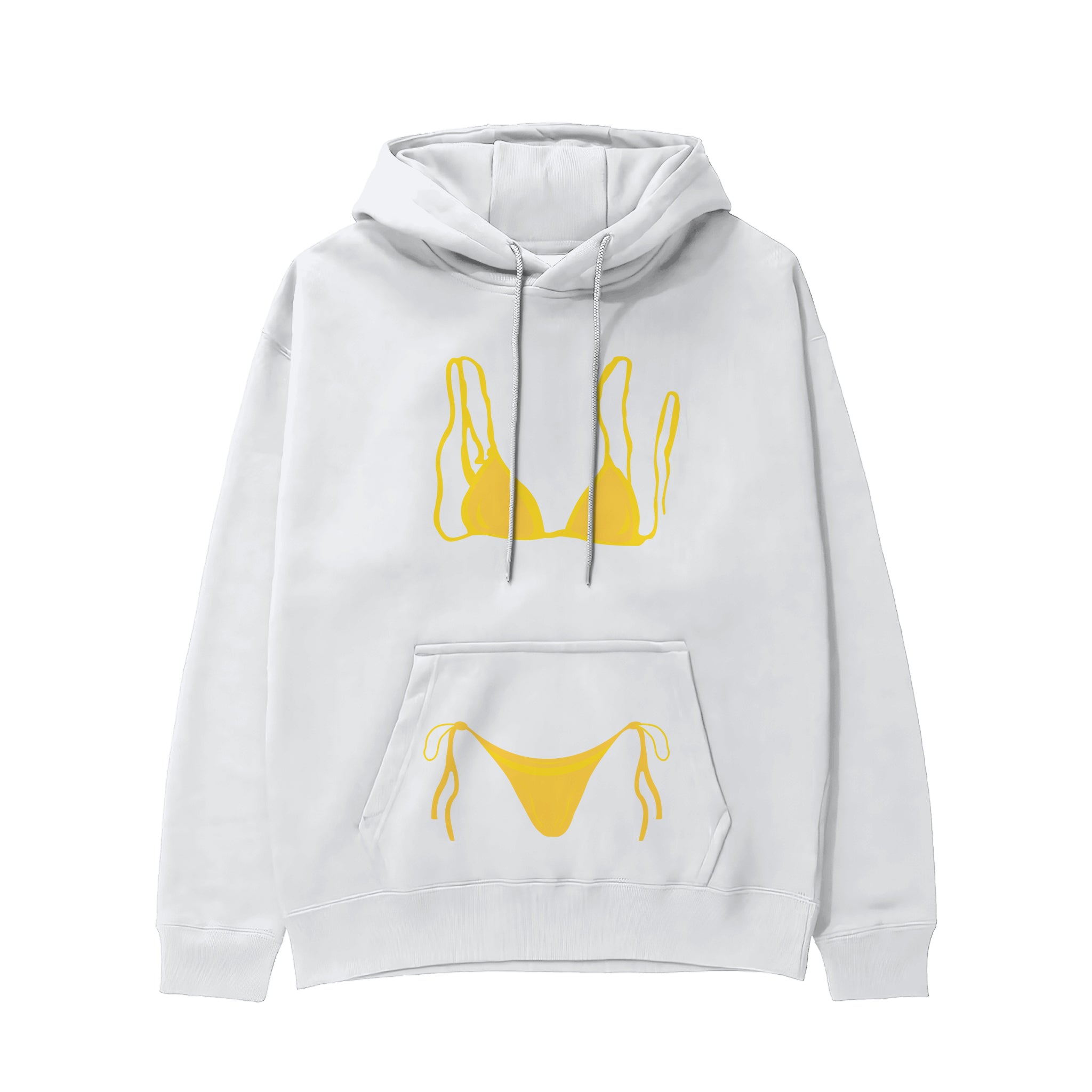 Yellow Bikini Hoodie - Beyaz - ön görünüm
