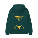 Yellow Bikini Hoodie - Koyu Yeşil - arka görünüm