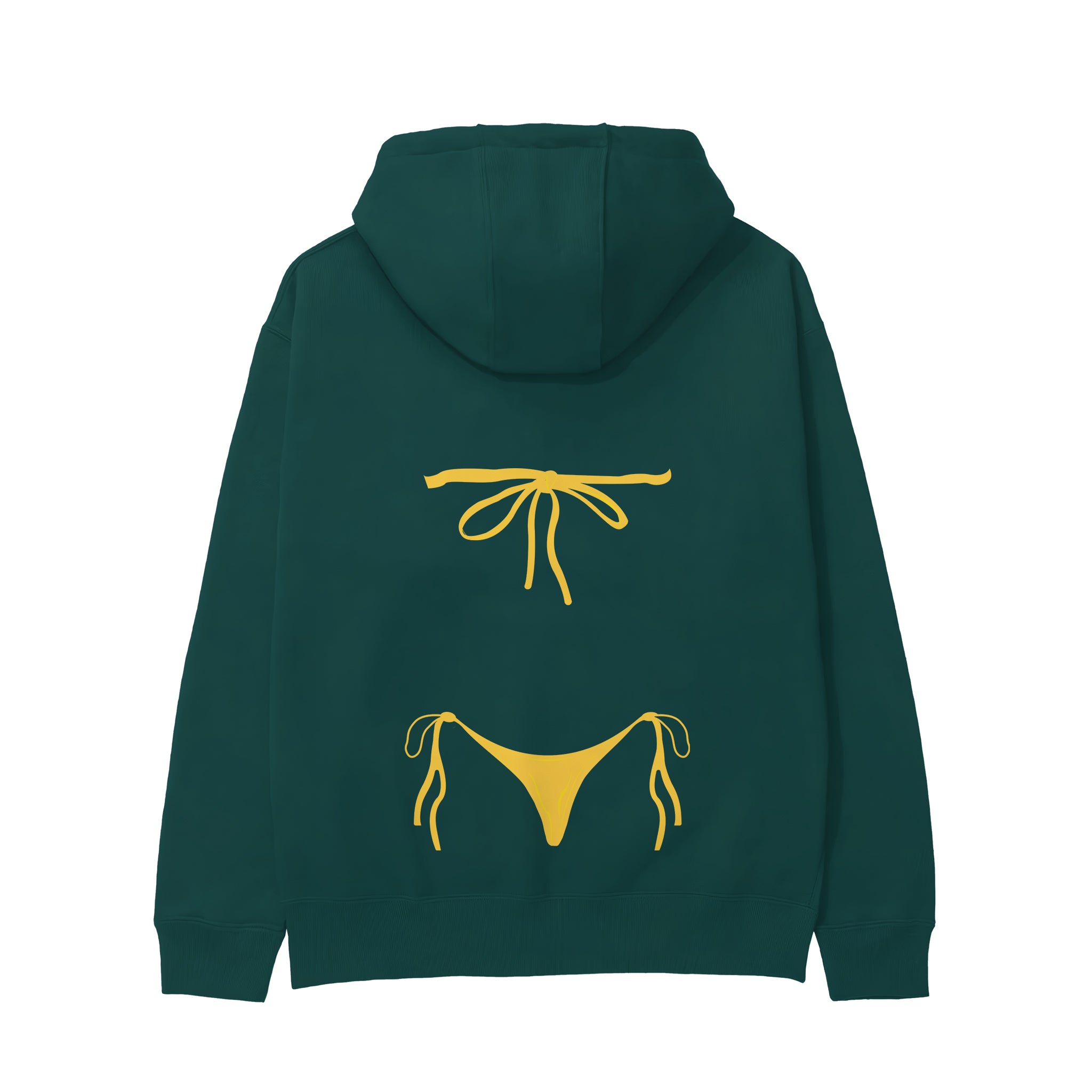 Yellow Bikini Hoodie - Koyu Yeşil - arka görünüm