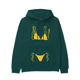 Yellow Bikini Hoodie - Koyu Yeşil - ön görünüm