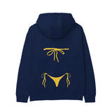 Yellow Bikini Hoodie - Lacivert - arka görünüm