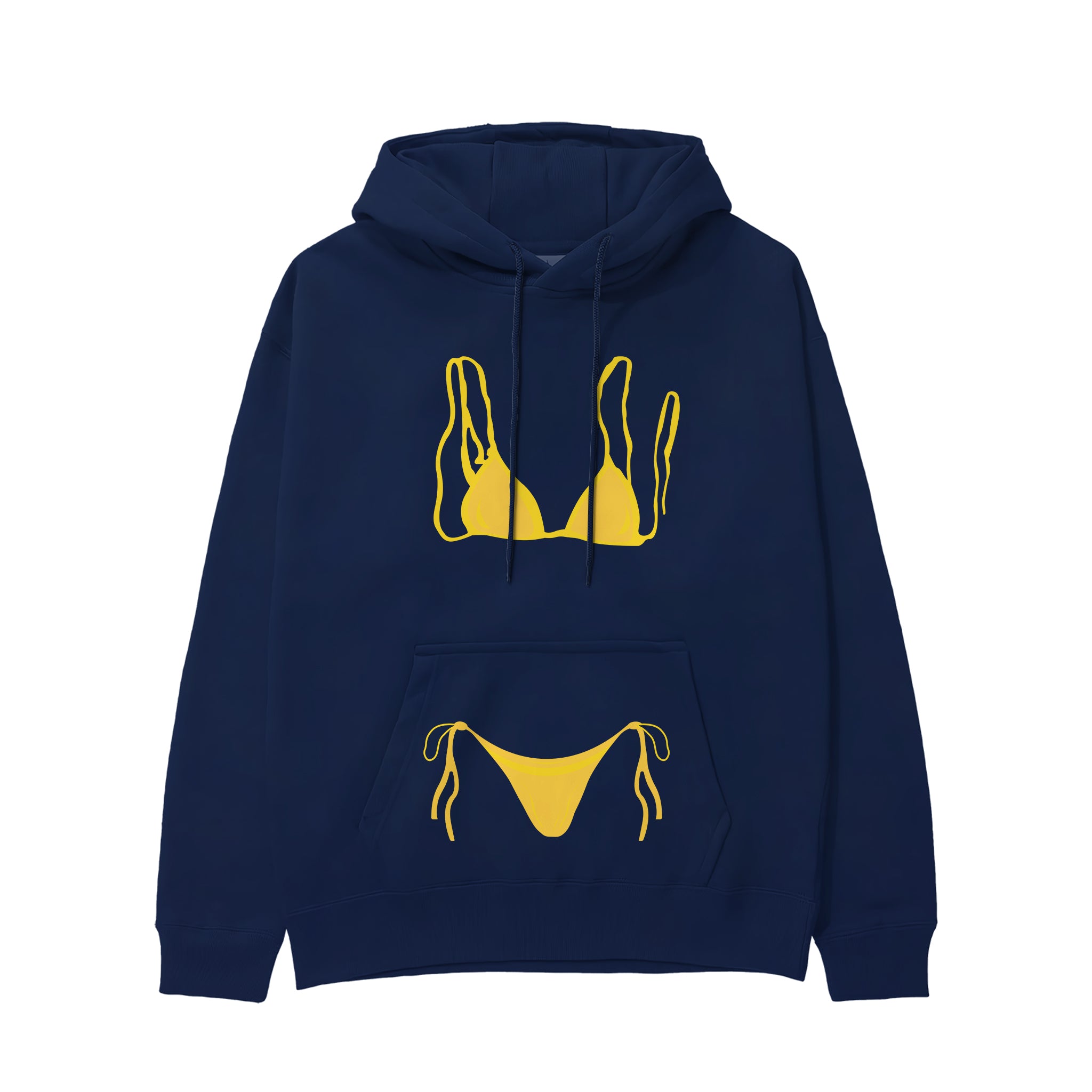 Yellow Bikini Hoodie - Lacivert - ön görünüm