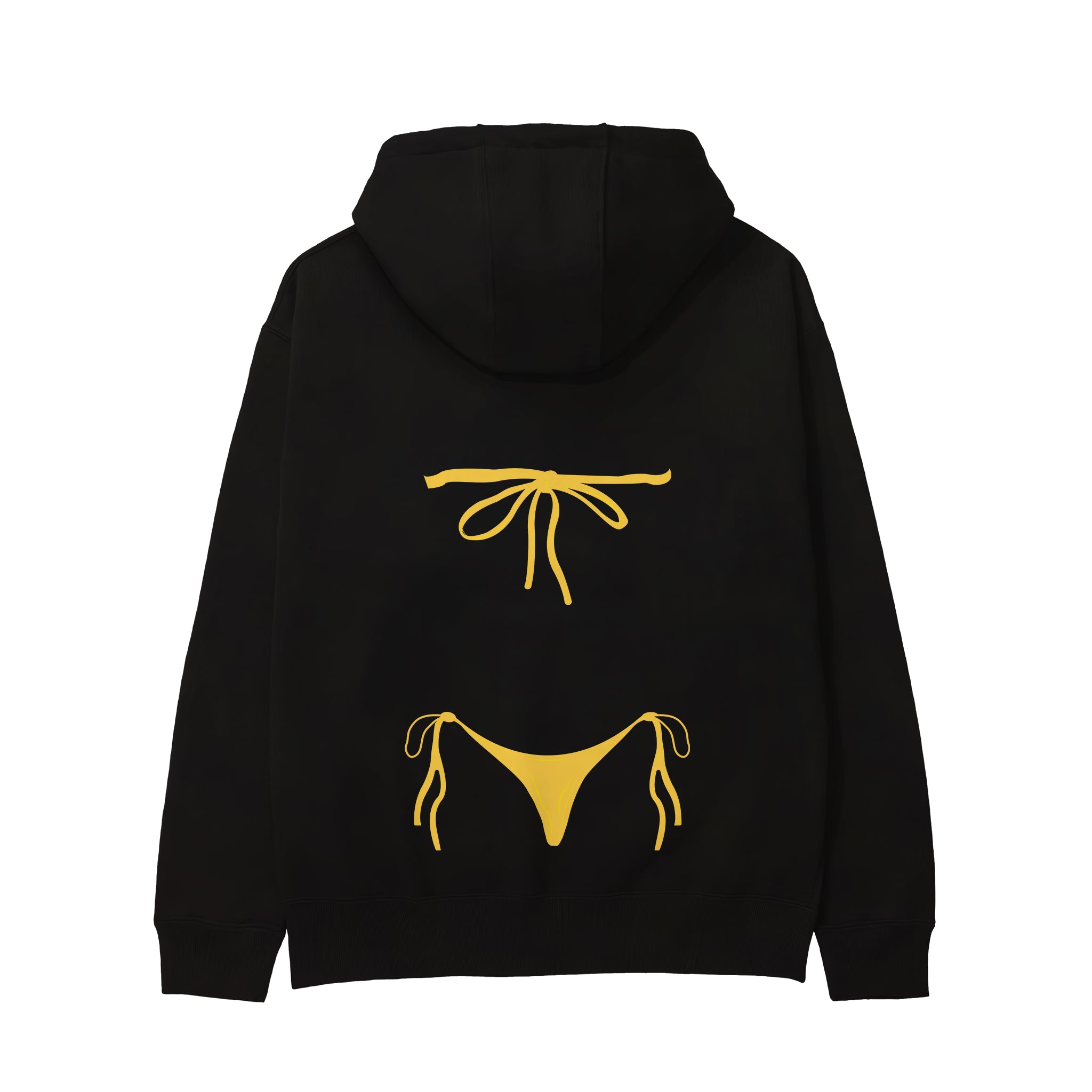 Yellow Bikini Hoodie - Siyah - arka görünüm