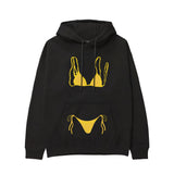 Yellow Bikini Hoodie - Siyah - ön görünüm