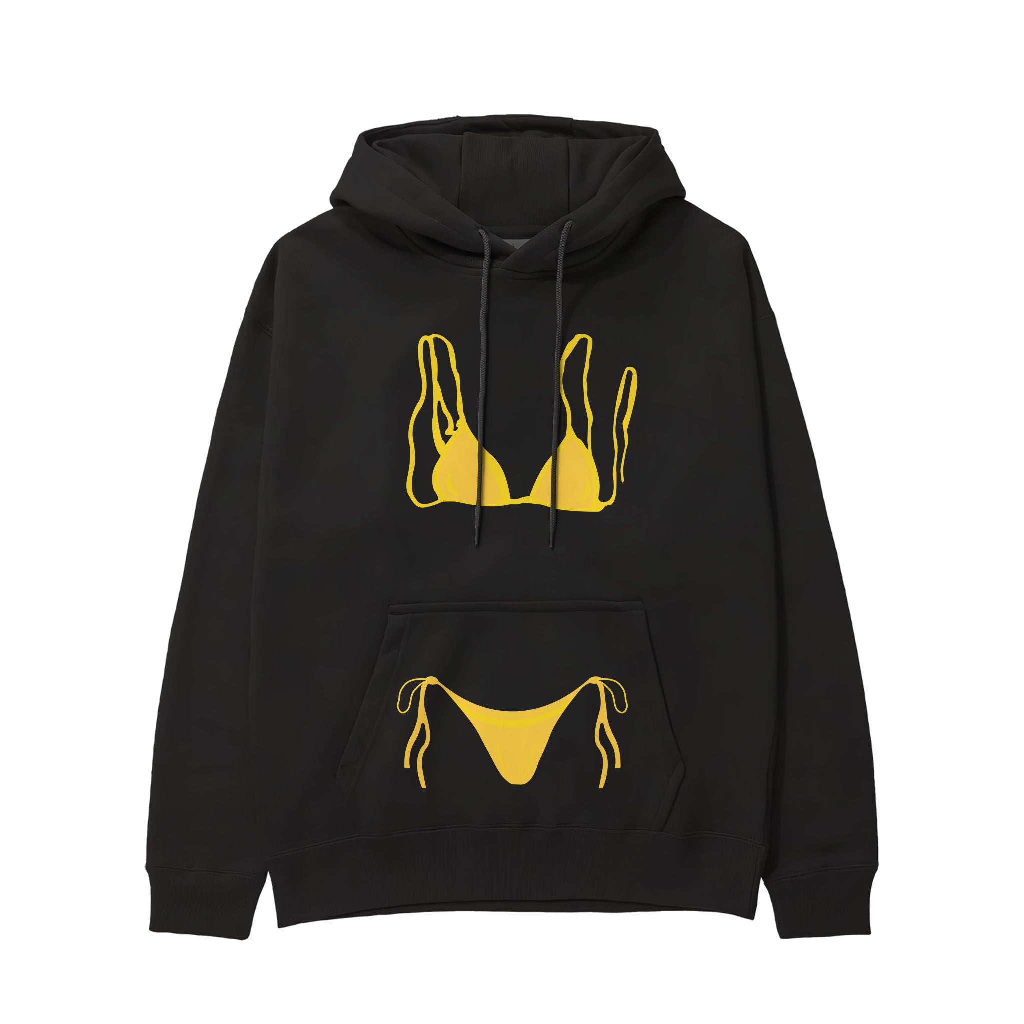 Yellow Bikini Hoodie - Siyah - ön görünüm