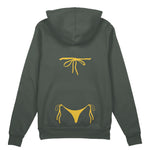 Yellow Bikini Oversize Hoodie - Antrasit - arka görünüm