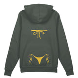 Yellow Bikini Oversize Hoodie - Antrasit - arka görünüm