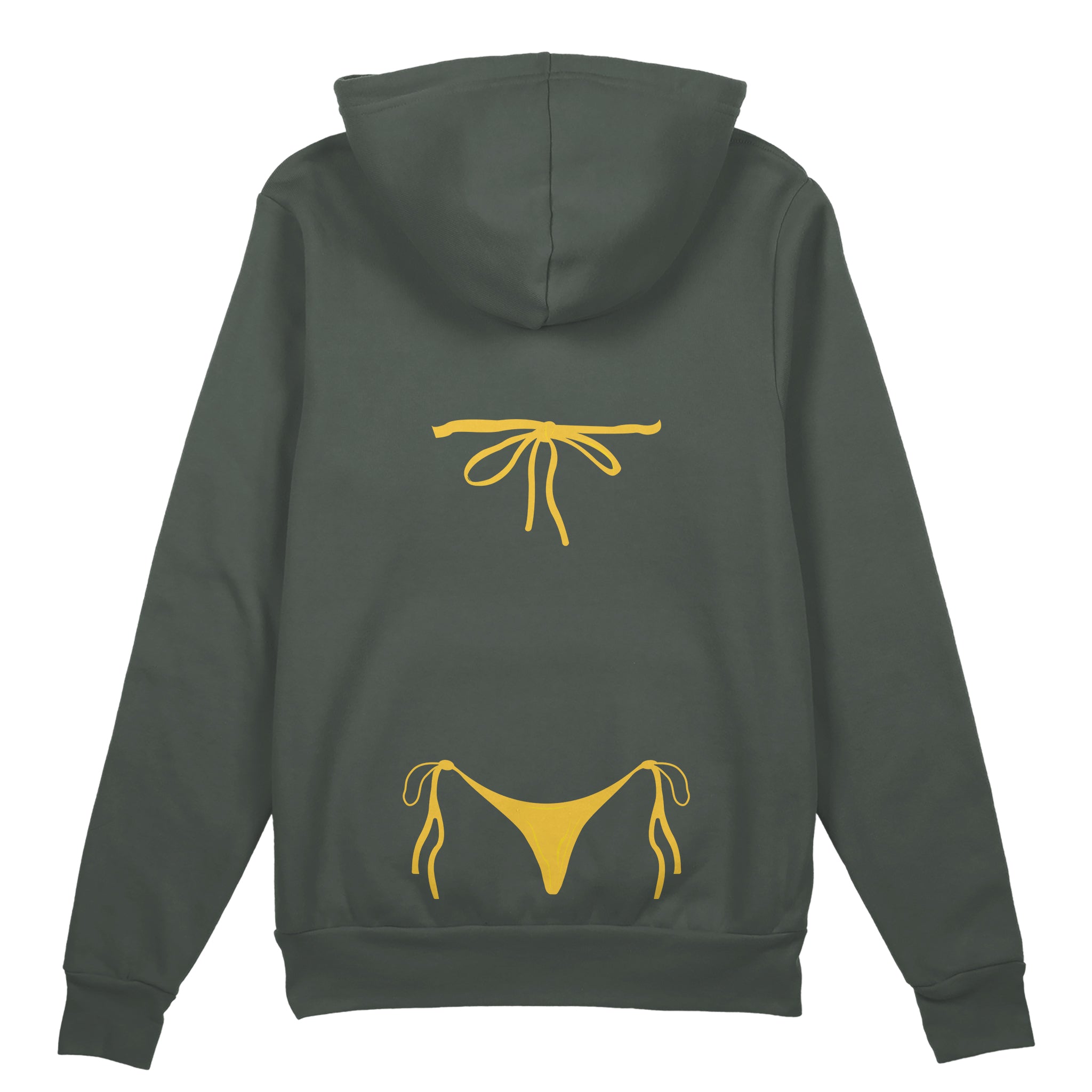 Yellow Bikini Oversize Hoodie - Antrasit - arka görünüm