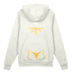 Yellow Bikini Oversize Hoodie - Beyaz - arka görünüm
