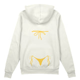 Yellow Bikini Oversize Hoodie - Beyaz - arka görünüm