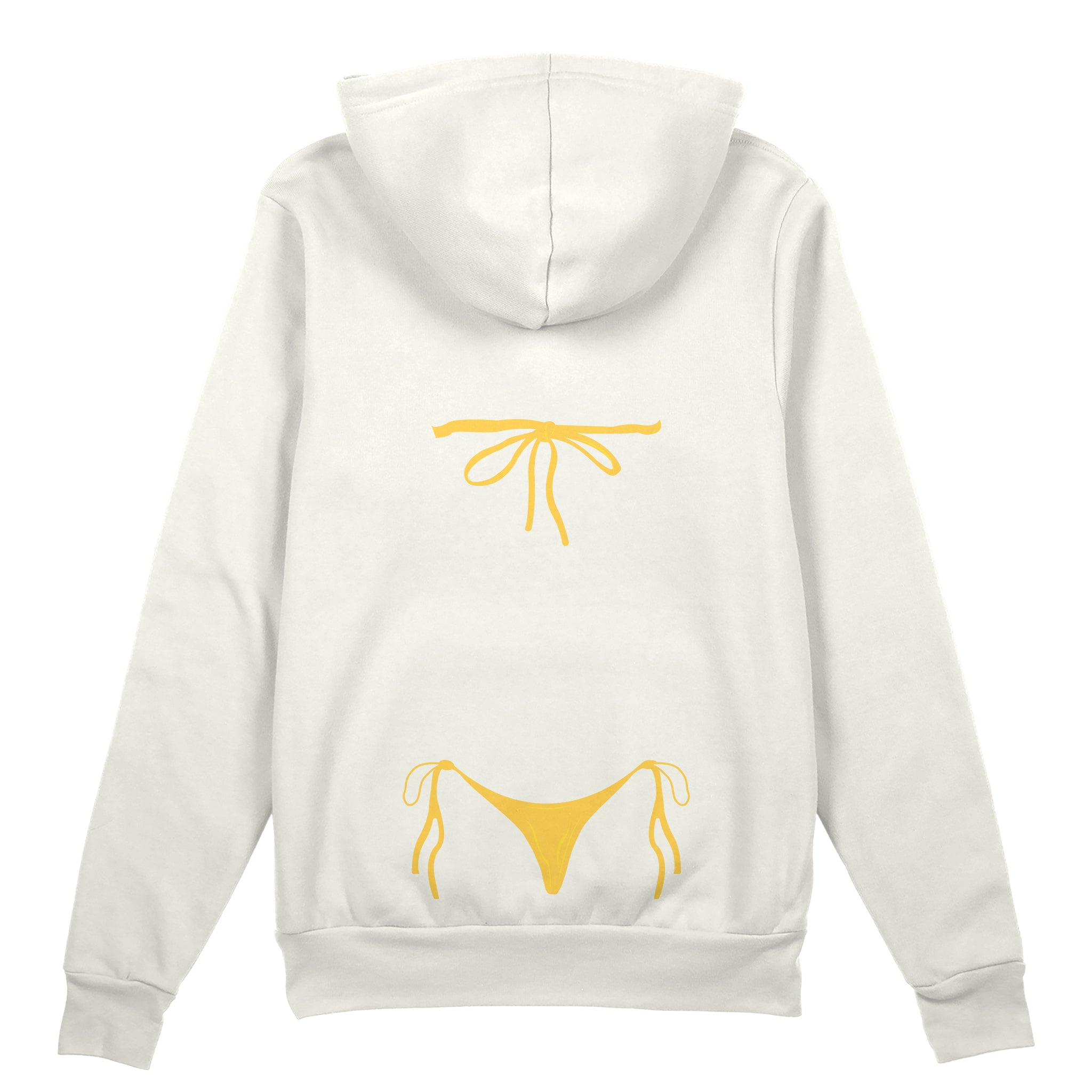 Yellow Bikini Oversize Hoodie - Beyaz - arka görünüm