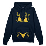 Yellow Bikini Oversize Hoodie - Lacivert - ön görünüm