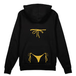 Yellow Bikini Oversize Hoodie - Siyah - arka görünüm
