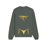 Yellow Bikini Oversize Sweatshirt - Antrasit - arka görünüm