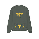 Yellow Bikini Oversize Sweatshirt - Antrasit - arka görünüm