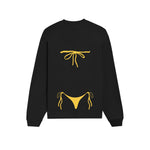 Yellow Bikini Oversize Sweatshirt - Siyah - arka görünüm
