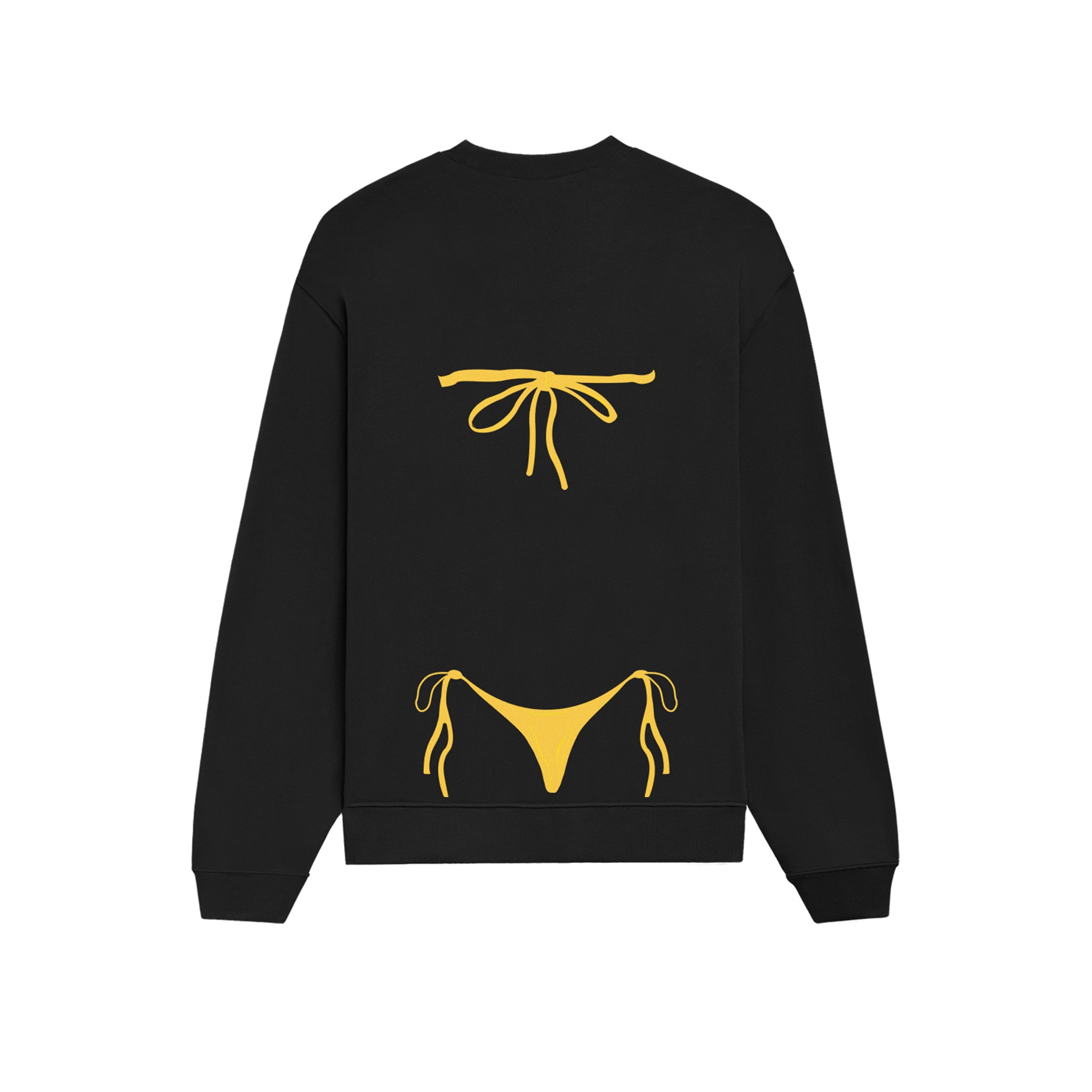 Yellow Bikini Oversize Sweatshirt - Siyah - arka görünüm