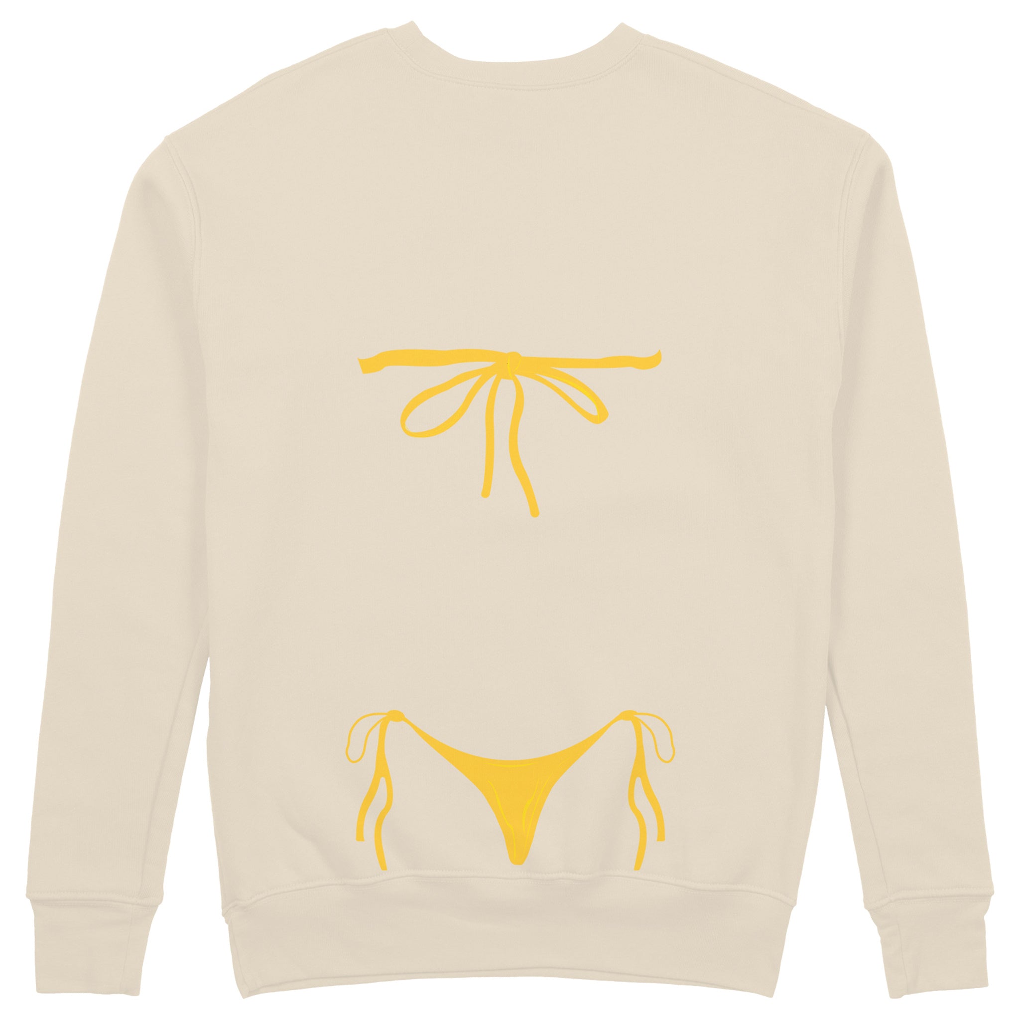 Yellow Bikini Sweatshirt - Bej - arka görünüm