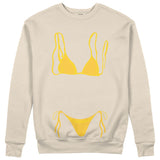 Yellow Bikini Sweatshirt - Bej - ön görünüm
