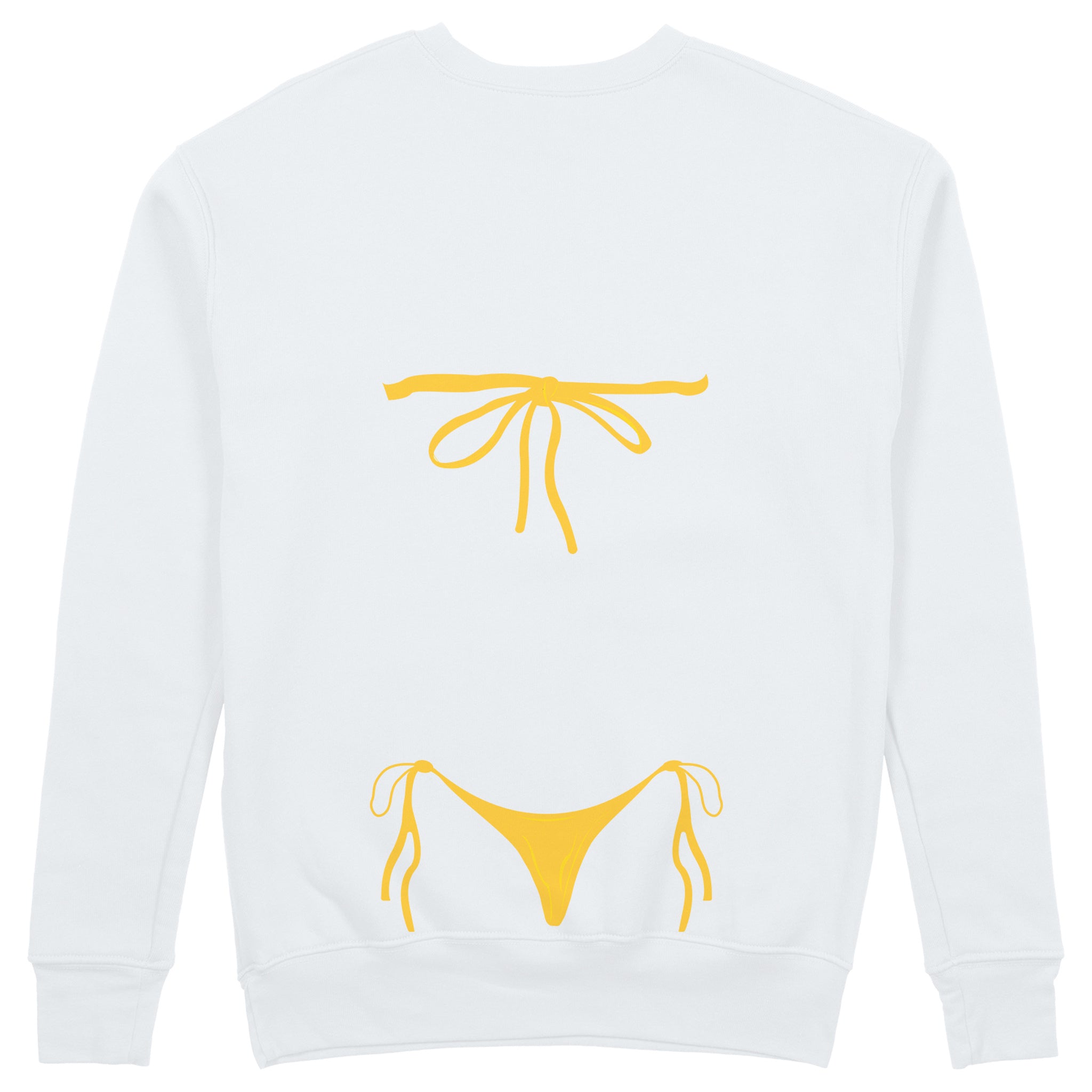 Yellow Bikini Sweatshirt - Beyaz - arka görünüm