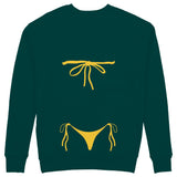 Yellow Bikini Sweatshirt - Koyu Yeşil - arka görünüm