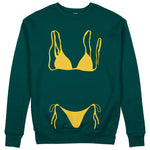 Yellow Bikini Sweatshirt - Koyu Yeşil - ön görünüm