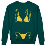 Yellow Bikini Sweatshirt - Koyu Yeşil - ön görünüm