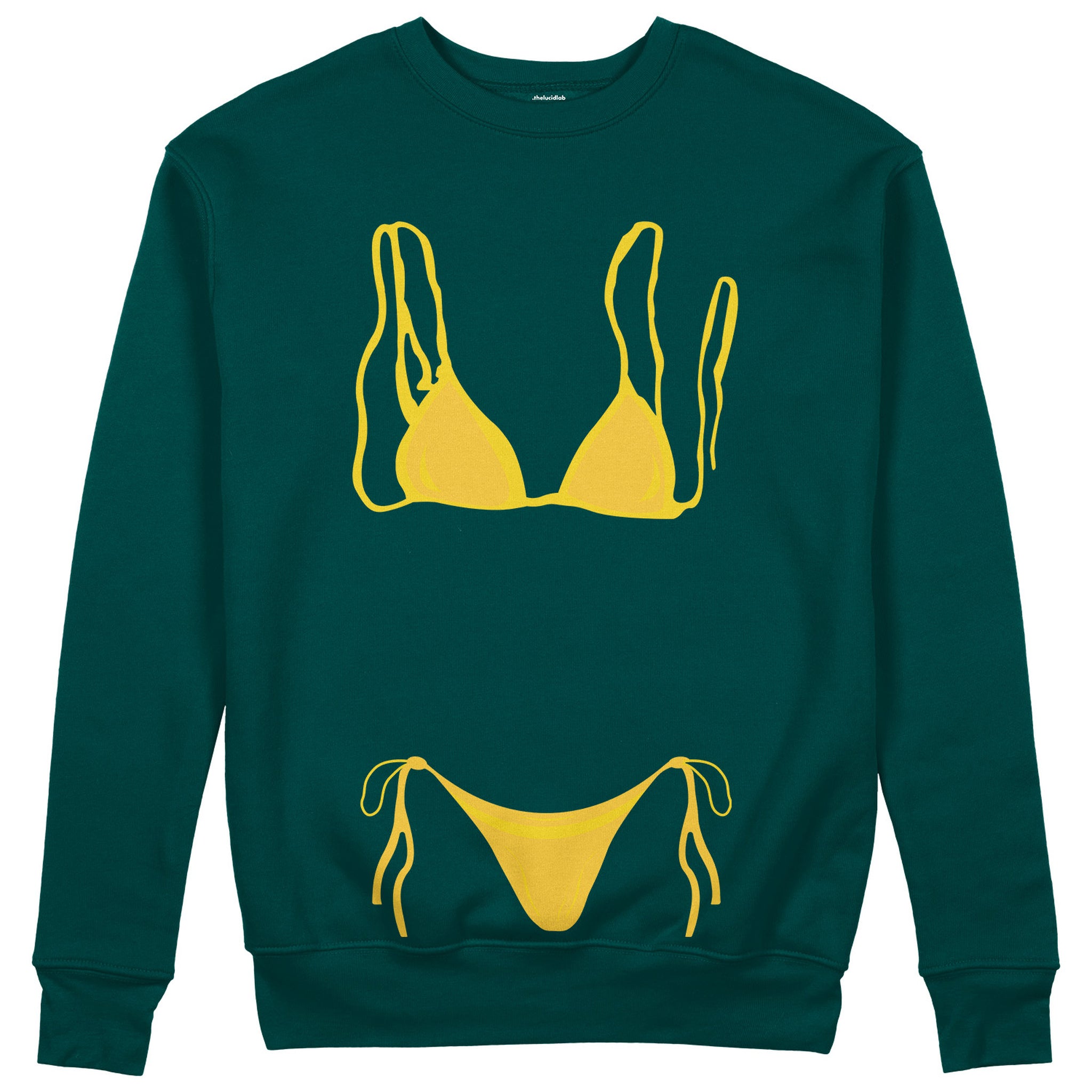 Yellow Bikini Sweatshirt - Koyu Yeşil - ön görünüm