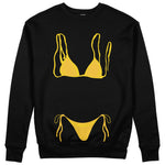 Yellow Bikini Sweatshirt - Siyah - ön görünüm