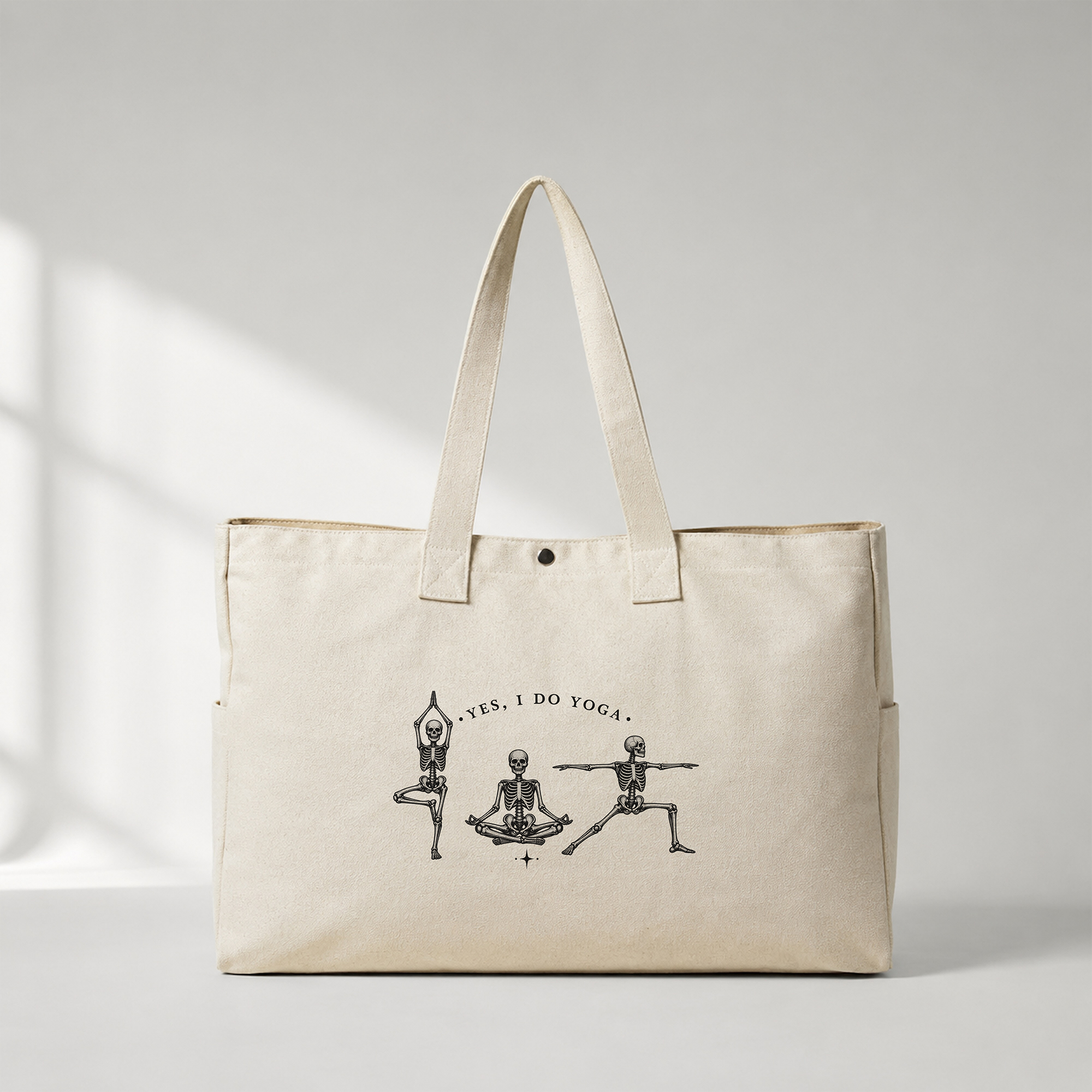Yoga Skeletons Daily Tote Bag
