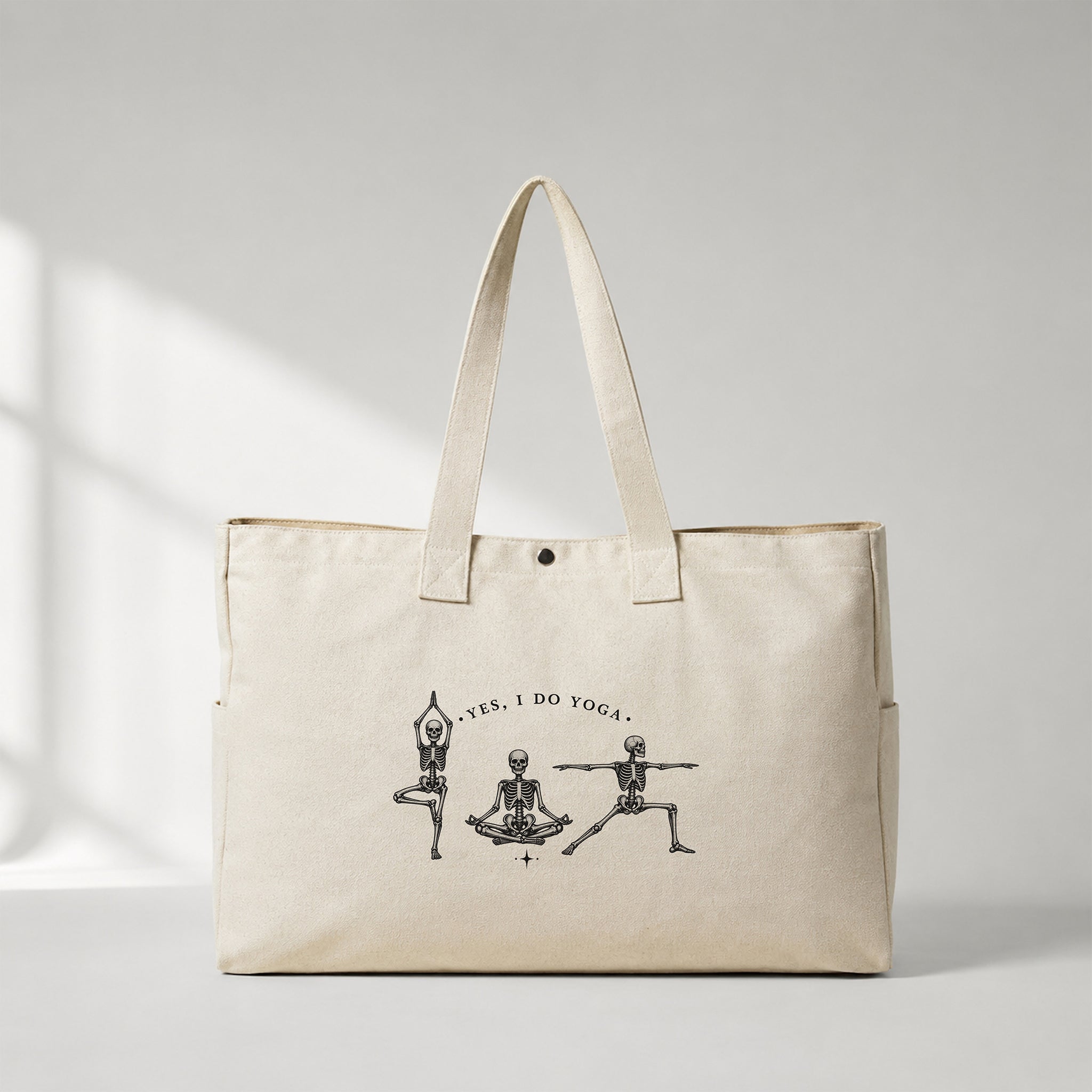 Yoga Skeletons Daily Tote Bag