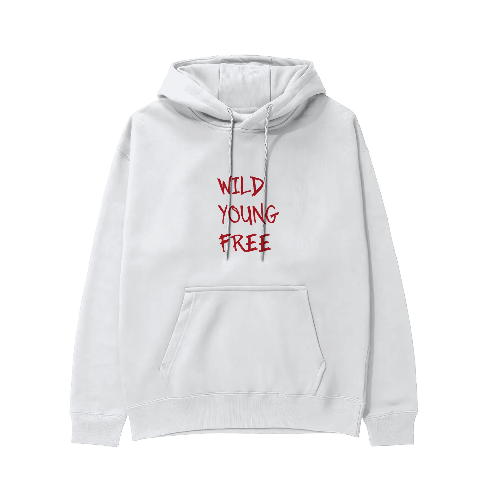 Young Wild Free Hoodie - Beyaz - ön görünüm