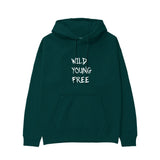 Young Wild Free Hoodie - Koyu Yeşil - ön görünüm