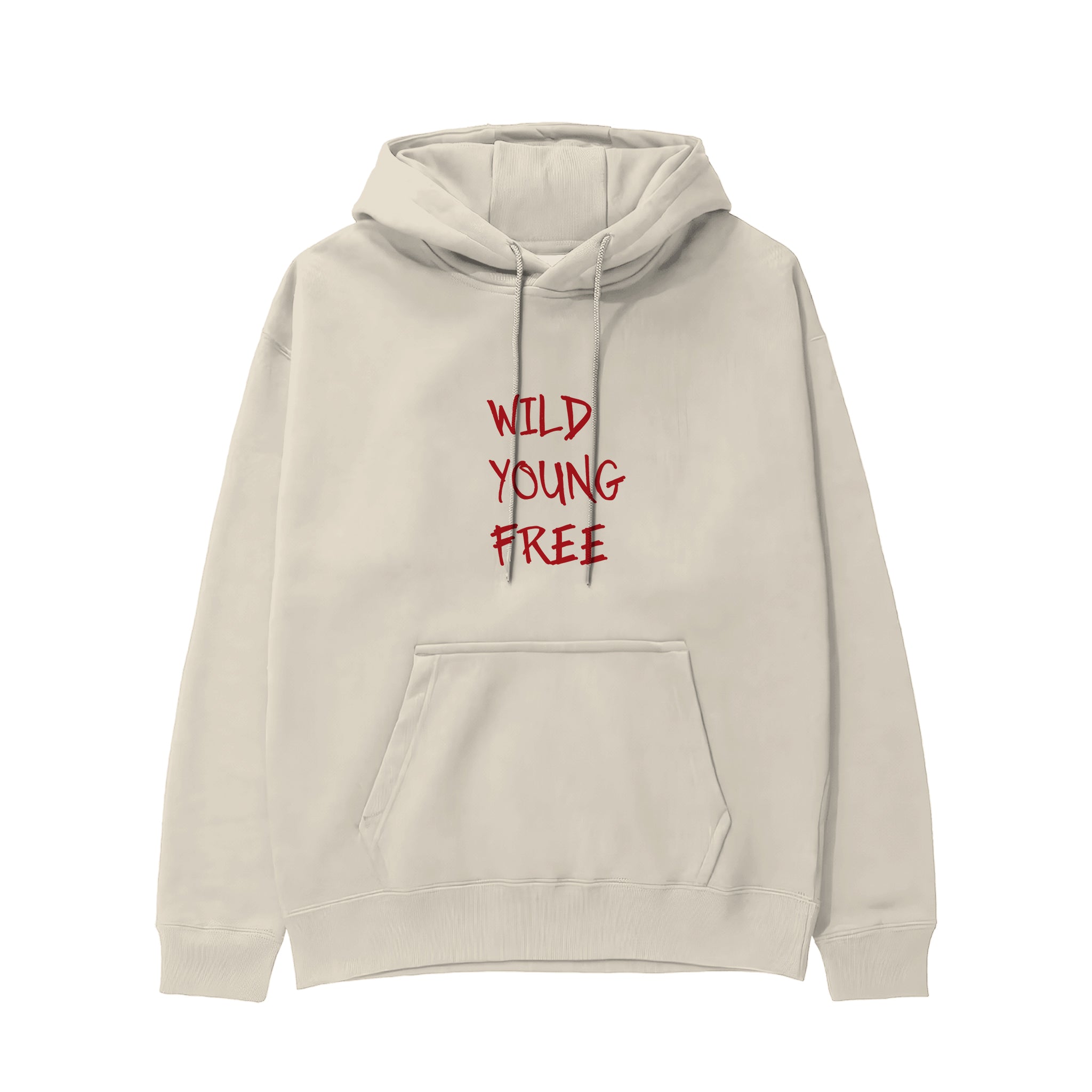 Young Wild Free Hoodie - Krem - ön görünüm