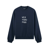Young Wild Free Oversize Sweatshirt - Lacivert - ön görünüm